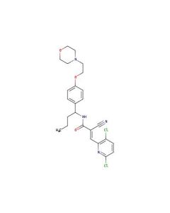 Astatech (E)-2-CYANO-3-(3,6-DICHLOROPYRIDIN-2-YL)-N-(1-(4-(2-MORPHOLINOETHOXY)PHENYL)BUTYL)ACRYLAMIDE, 95.00% Purity, 100MG